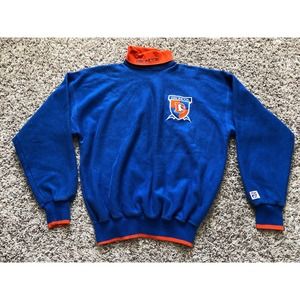 Vintage The Game Denver Broncos Turtleneck Large USA Made Sweatshirt VTG